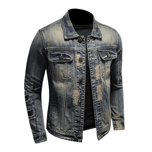 SOLO-DSQ2 2025ss Distressed Denim Jacket