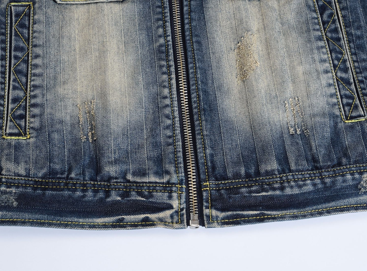 SOLO-DSQ2 25ss zipper Denim Vest coat