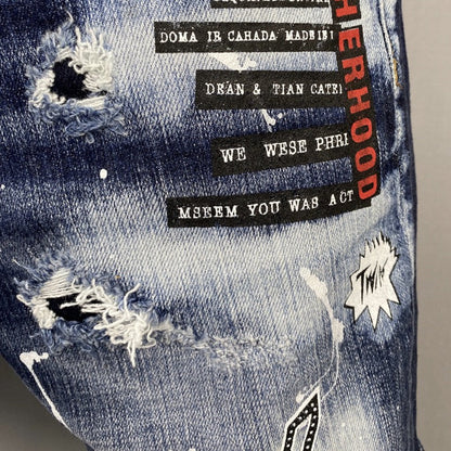DSQ2 2025 New Blue Ripped Jeans