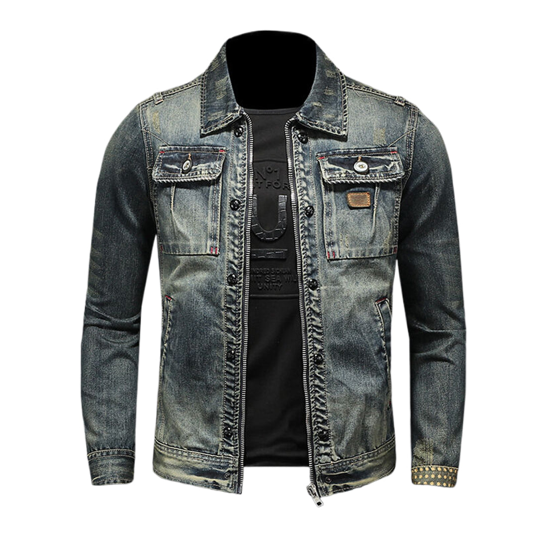 SOLO-DSQ2 25ss Distressed Denim Jacket