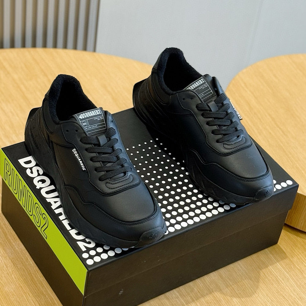 DSQ2 Men's shoe Leather sneakers