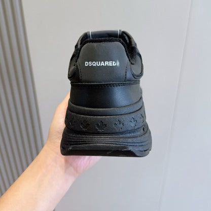 DSQ2 Men's shoe Leather sneakers