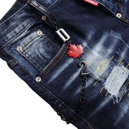 SOLO-D2 diamond embroidery Jeans