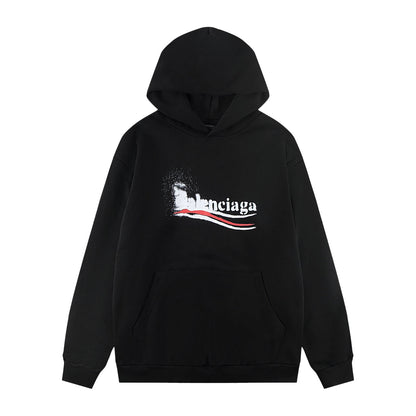 2025 Loose Fit Print Hoodie