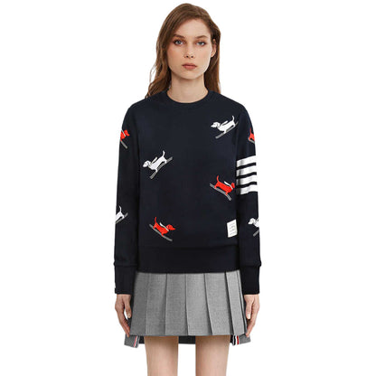 THOM  Puppy Embroidery Sweatshirt