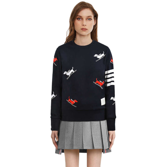 THOM  Puppy Embroidery Sweatshirt