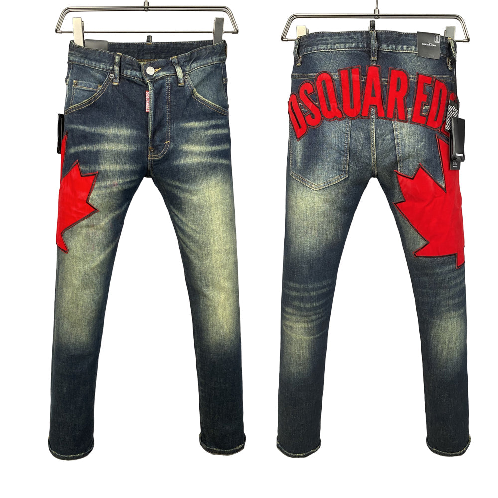 SOLO-DSQ2 Blue Graffiti Jeans