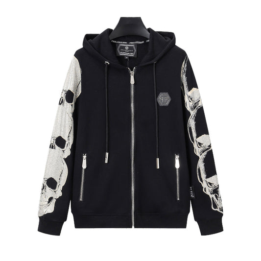 PLElN 2025SS Sports Black Hoodie