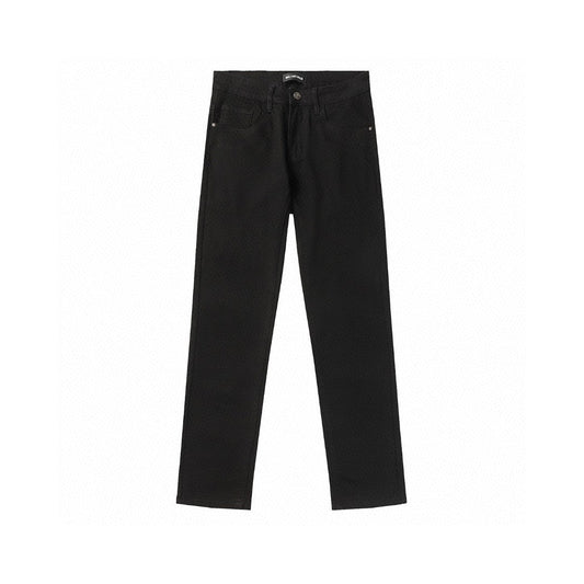 2025SS New Black Distressed Jeans