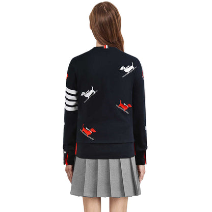 THOM  Puppy Embroidery Sweatshirt
