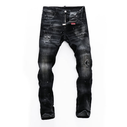 SOLO-DSQ2 Black Ripped Jeans