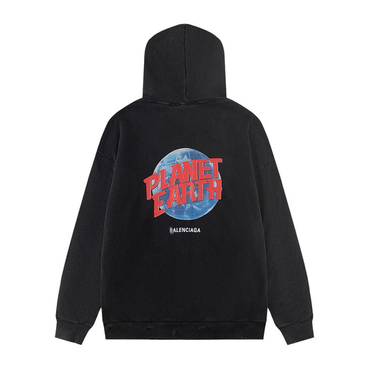 2025 Loose Fit Print Hoodie