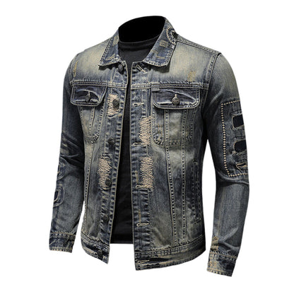 SOLO-DSQ2 2025ss Distressed Denim Jacket