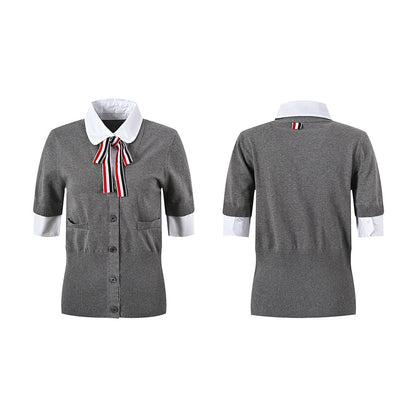 THOM  Women Ribbon POLO shirt