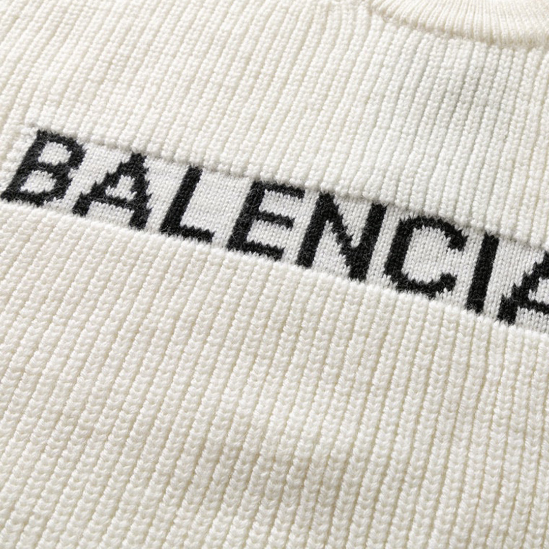 2025ss LOGO  White Knitwear