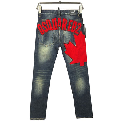SOLO-DSQ2 Blue Graffiti Jeans