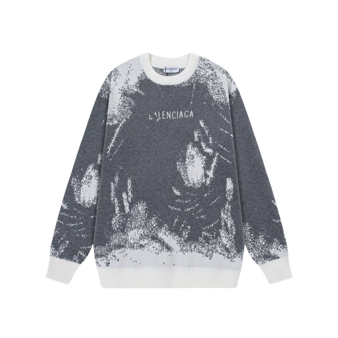 2025ss Man Graffiti Wool Sweater