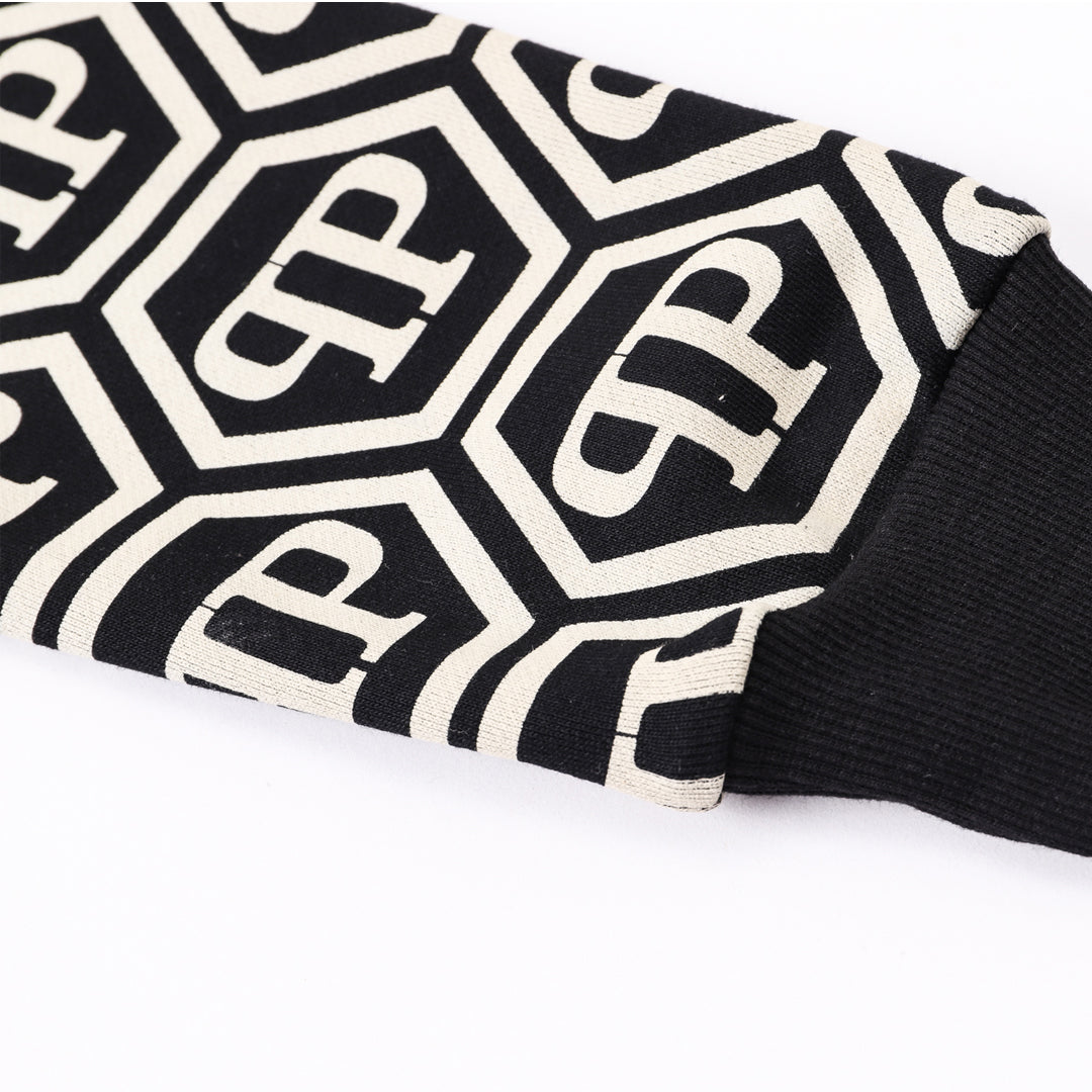 PLElN 2025SS Sports Black Hoodie