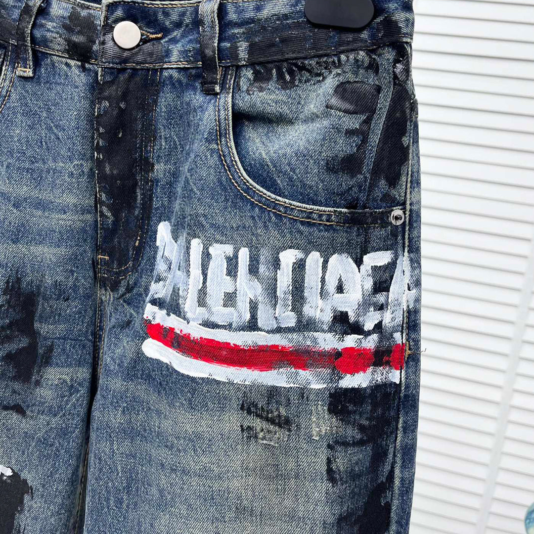 2025SS Loose Graffiti Man Jeans