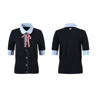 THOM  Women Ribbon POLO shirt