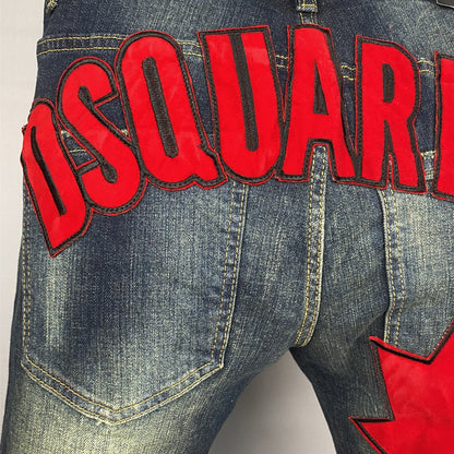 SOLO-DSQ2 Blue Graffiti Jeans