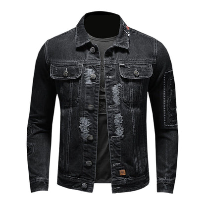 SOLO-DSQ2 2025ss Distressed Denim Jacket