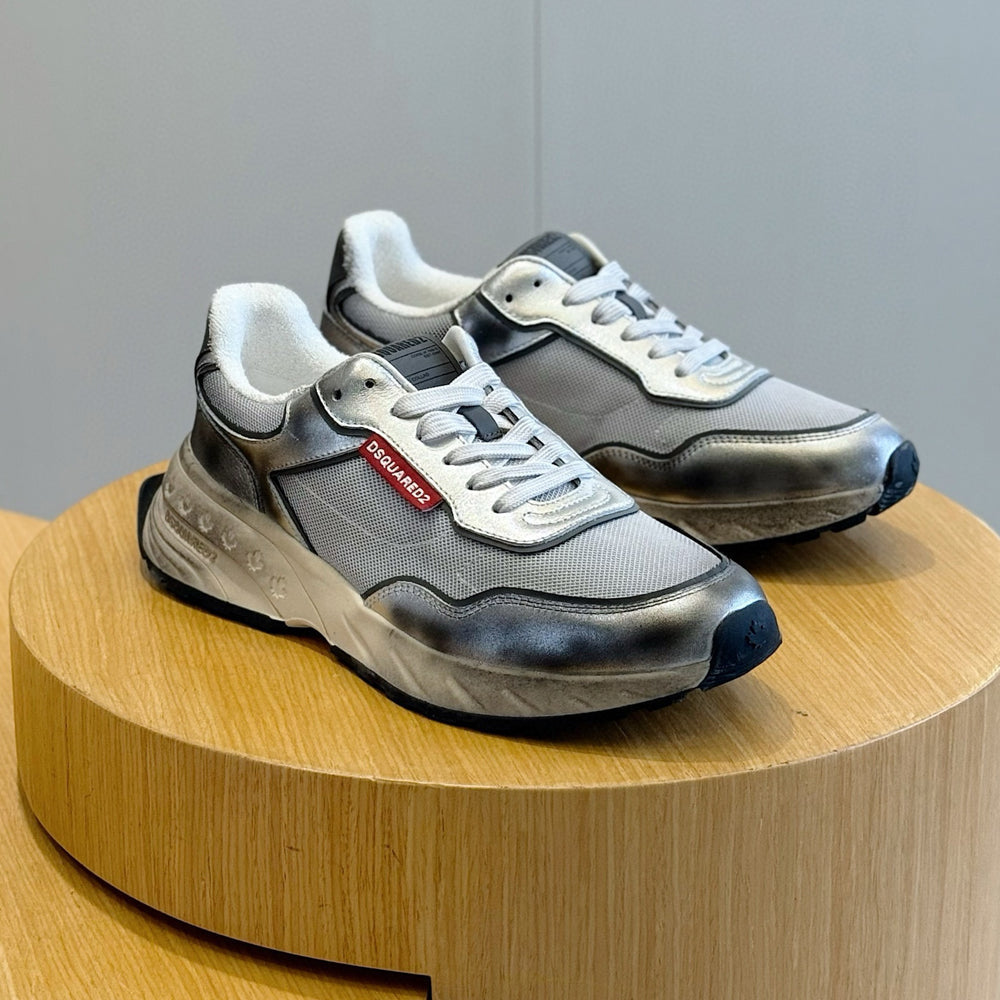 DSQ2 Men's shoe Leather sneakers
