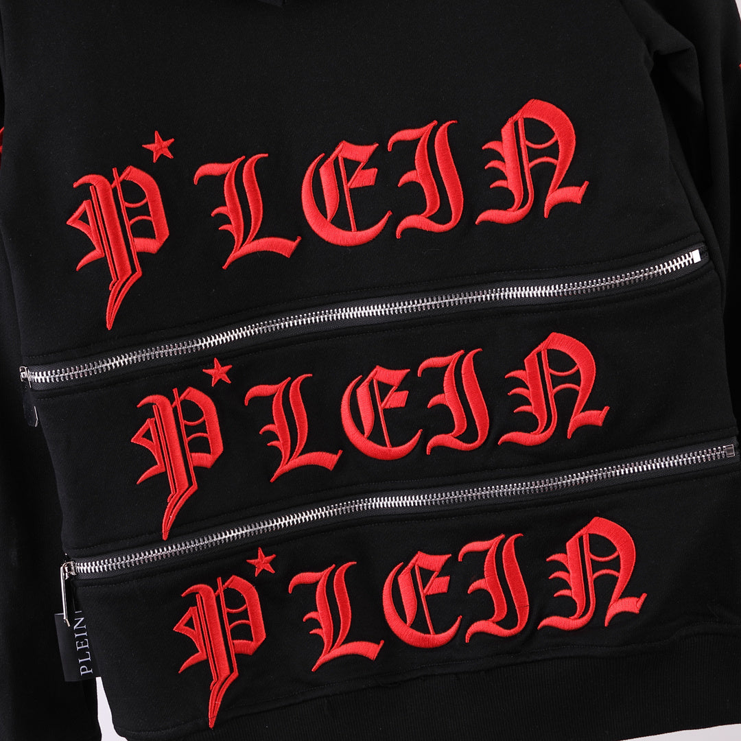 PLElN 2025SS Unisex Black Hoodie