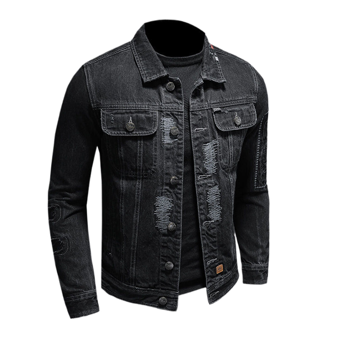 SOLO-DSQ2 2025ss Distressed Denim Jacket