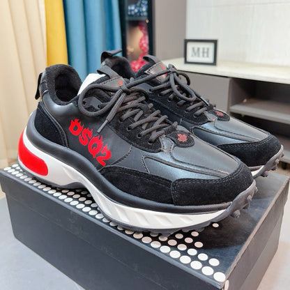 New-DSQ2 Men's shoes Leather sneakers