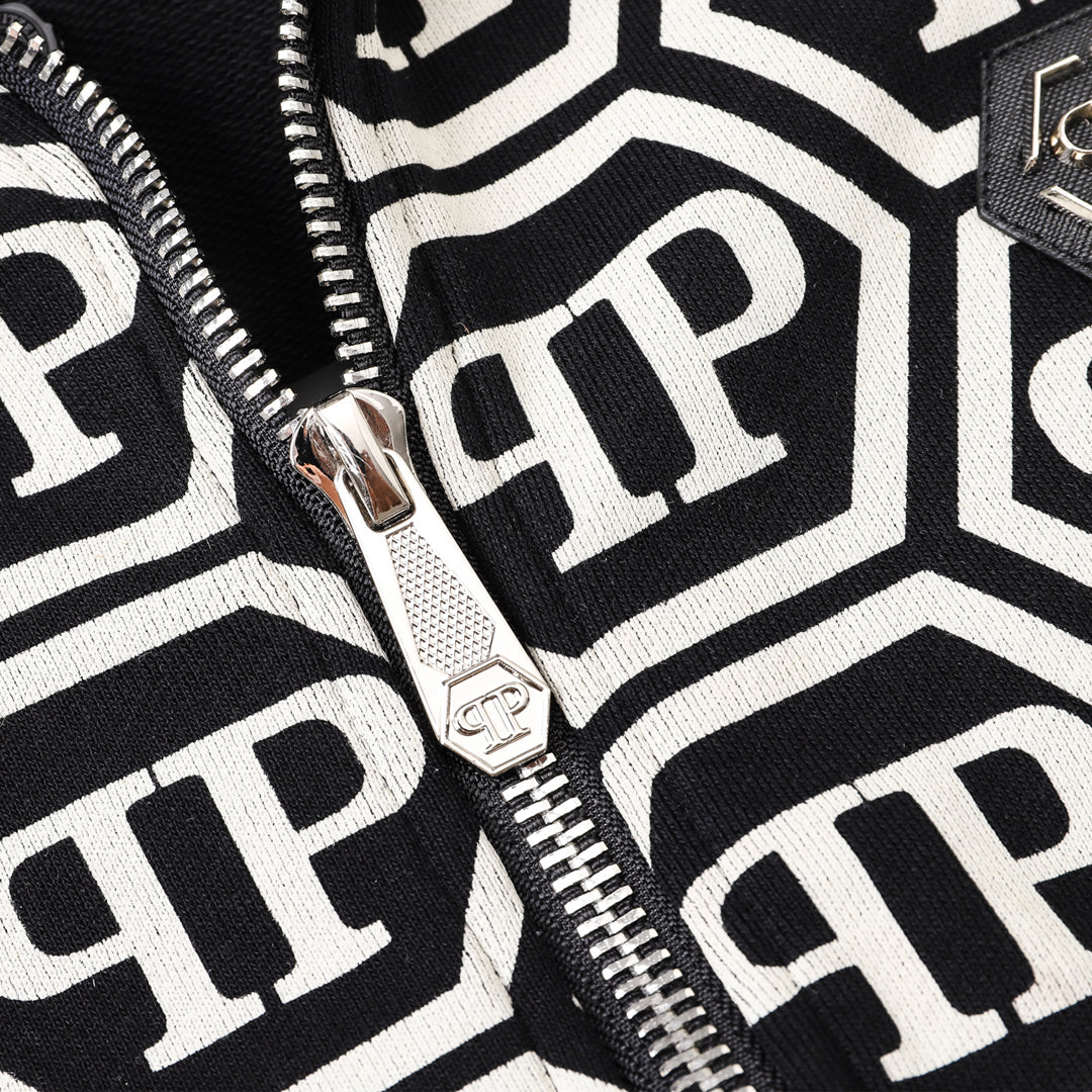 PLElN 2025SS Sports Black Hoodie