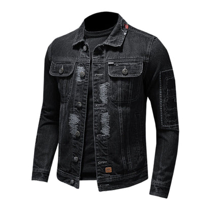 SOLO-DSQ2 2025ss Distressed Denim Jacket