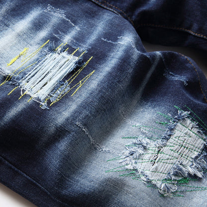 SOLO-D2 diamond embroidery Jeans